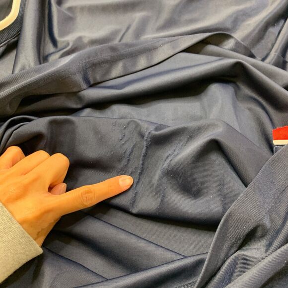 Vintage Fila Jersey Mens L Large Navy Red Patched Spell Out Logo Basketball - Picture 7 of 10